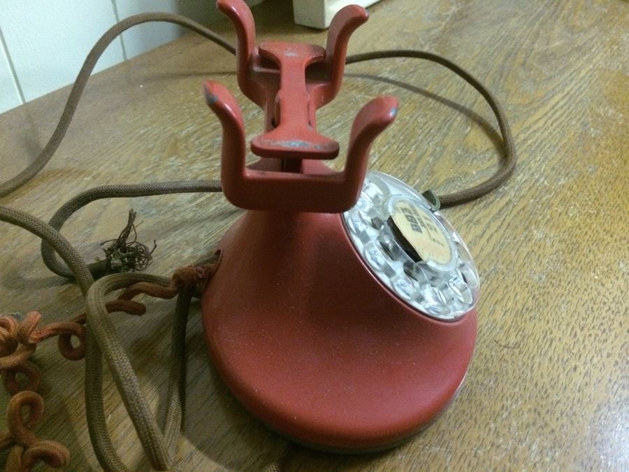 Bell Systems Western Electric F1 Rotary Phone Metal in Red [Photo 7]