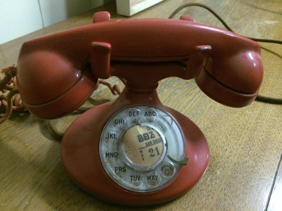 Bell Systems Western Electric F1 Rotary Phone Metal in Red
