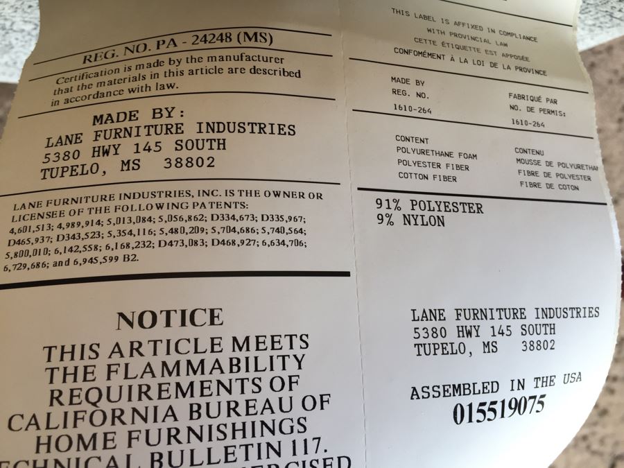 LANE Furniture Wingback Recliner Armchair [Photo 4]