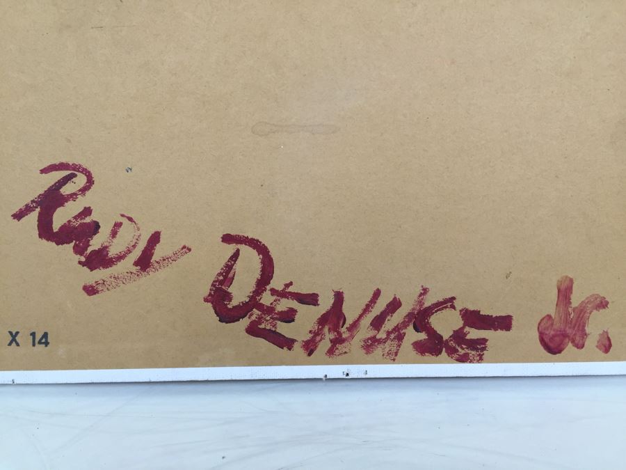 Original Painting Of Green Man Cardiff-By-The-Sea Artist Rudy Denuse Jr. Signed On Back 11 x 14 [Photo 9]