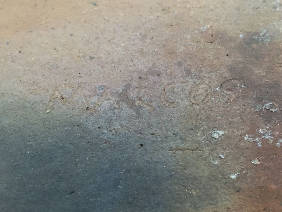 Large Pottery Bowl Signed Marcos [Photo 14]