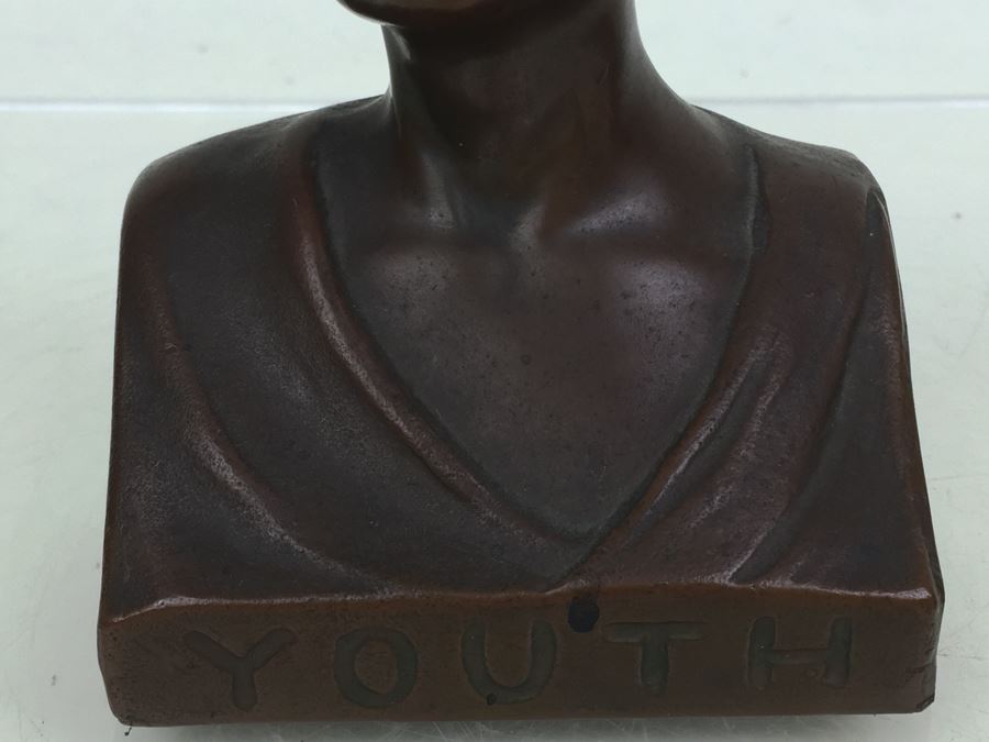 Vintage 'Youth' Bookends Circa 1920 WB Weidlich Brothers #639 [Photo 6]