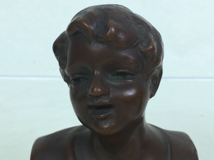 Vintage 'Youth' Bookends Circa 1920 WB Weidlich Brothers #639 [Photo 8]