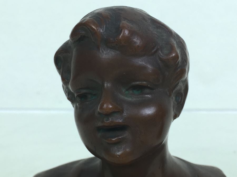 Vintage 'Youth' Bookends Circa 1920 WB Weidlich Brothers #639 [Photo 9]