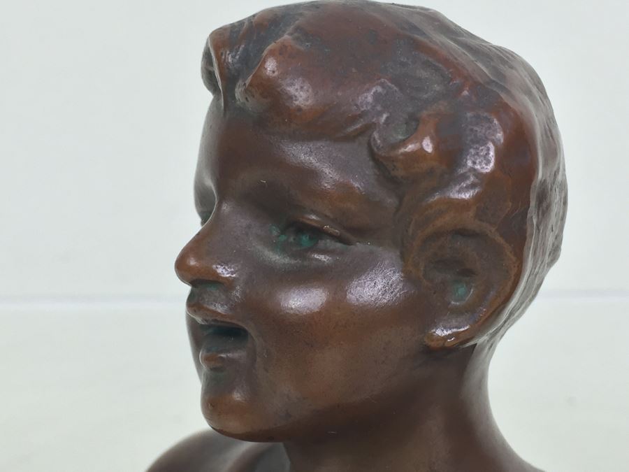 Vintage 'Youth' Bookends Circa 1920 WB Weidlich Brothers #639 [Photo 10]