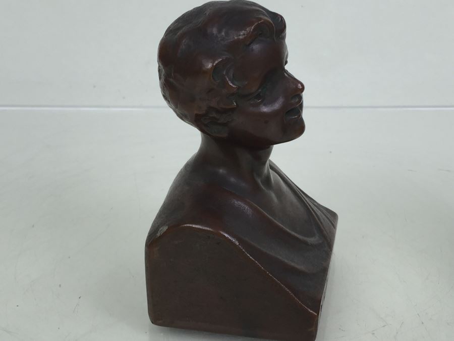 Vintage 'Youth' Bookends Circa 1920 WB Weidlich Brothers #639 [Photo 14]