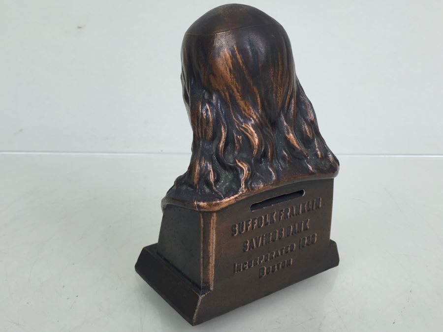 Ben Franklin Metal Bank Suffolk Franklin Savings Bank Boston No Key [Photo 3]