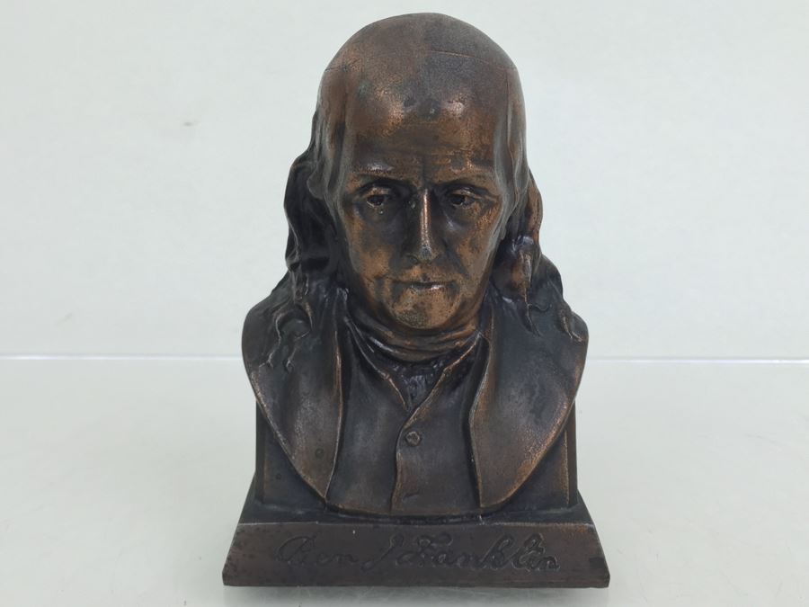 Ben Franklin Metal Bank Suffolk Franklin Savings Bank Boston No Key [Photo 4]