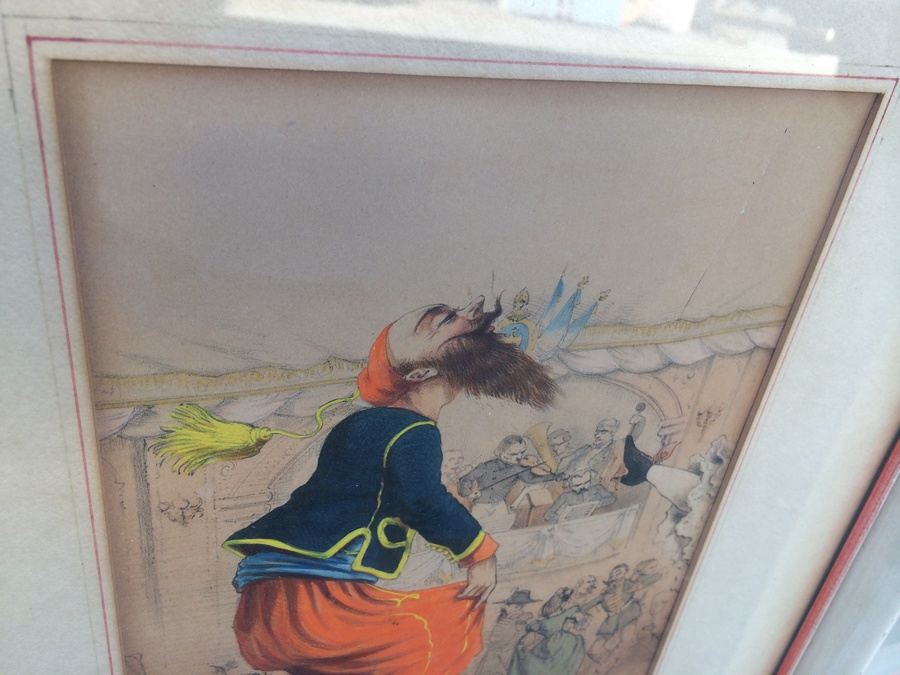 1863 Draner ~ Renard: Hand Colored Lithographs in Vintage Frames [Photo 8]