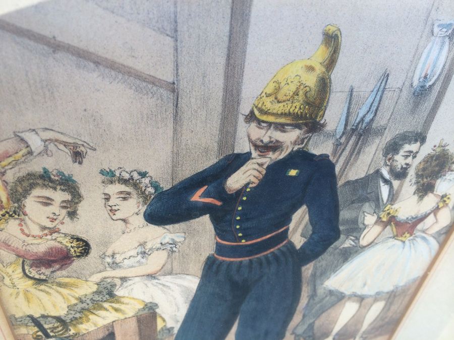 1863 Draner ~ Renard: Hand Colored Lithographs in Vintage Frames [Photo 14]