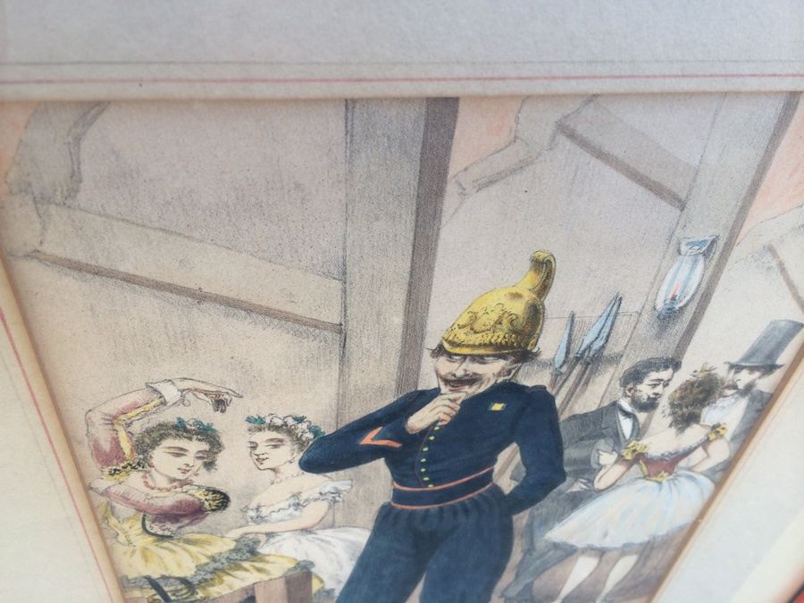 1863 Draner ~ Renard: Hand Colored Lithographs in Vintage Frames [Photo 13]