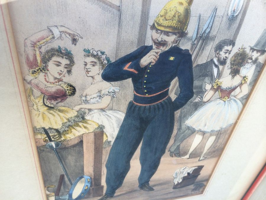 1863 Draner ~ Renard: Hand Colored Lithographs in Vintage Frames [Photo 15]