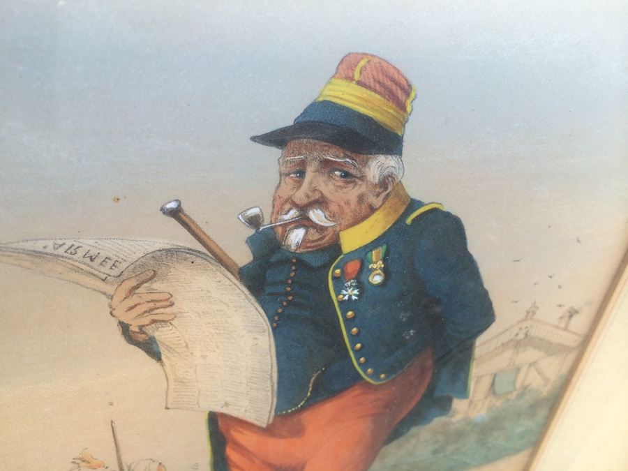 1863 Draner ~ Renard: Hand Colored Lithographs in Vintage Frames [Photo 20]