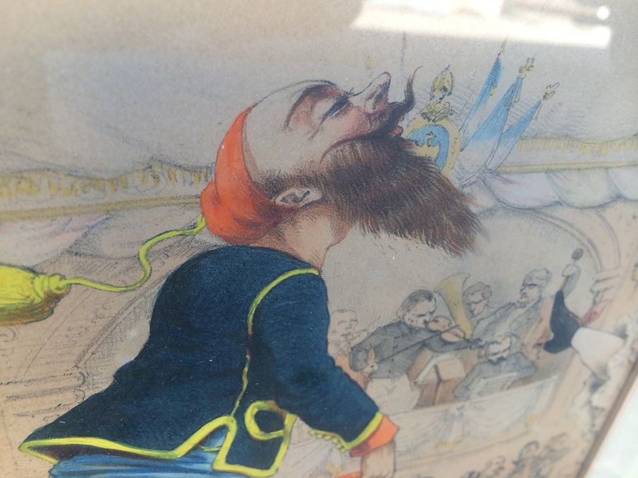 1863 Draner ~ Renard: Hand Colored Lithographs in Vintage Frames [Photo 9]