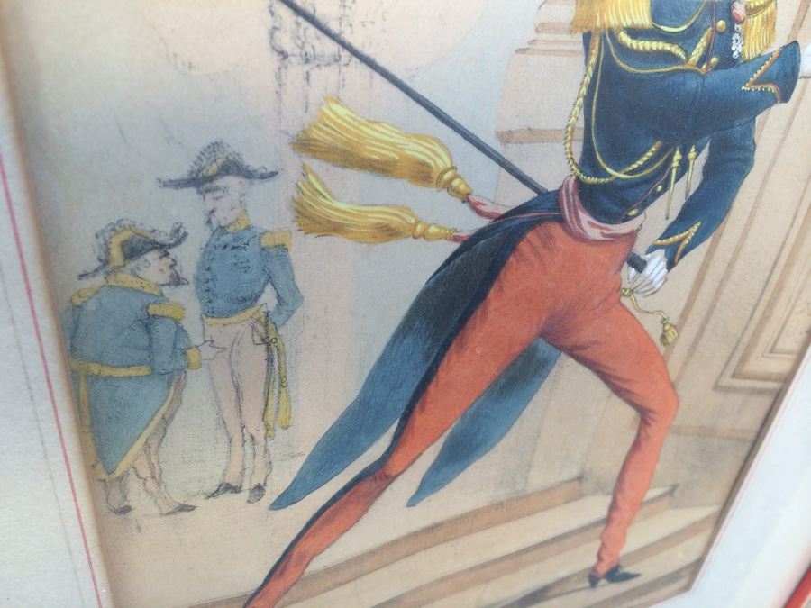 1863 Draner ~ Renard: Hand Colored Lithographs in Vintage Frames [Photo 5]