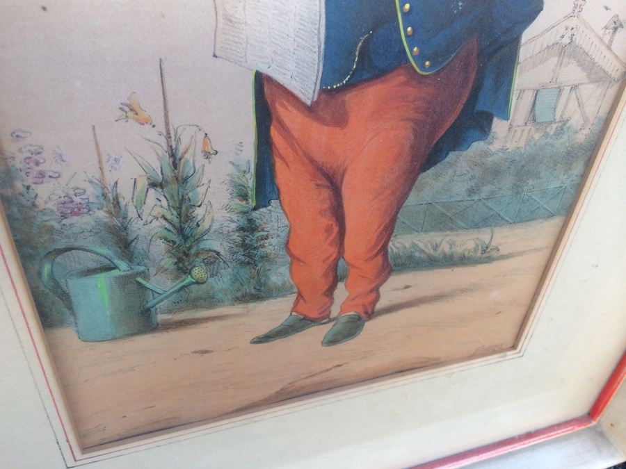 1863 Draner ~ Renard: Hand Colored Lithographs in Vintage Frames [Photo 22]