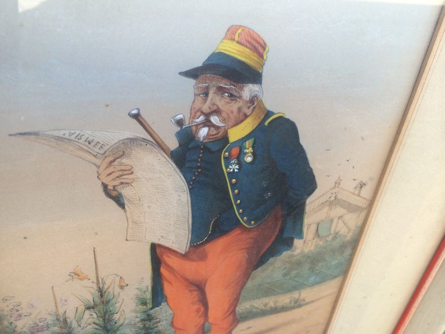 1863 Draner ~ Renard: Hand Colored Lithographs in Vintage Frames [Photo 25]