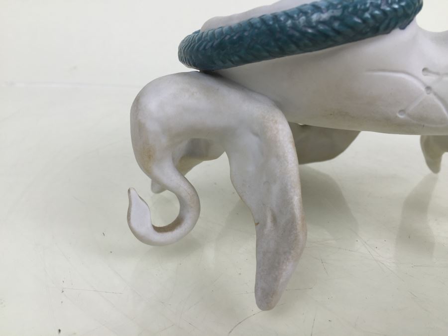 Salvador Dali Signed Ashtray Limited Edition #431 Made By Teissonniere-Limoges For Air-India With Air-India Letter Dated 1969 With Swan And Snake Serpent Motif [Photo 12]