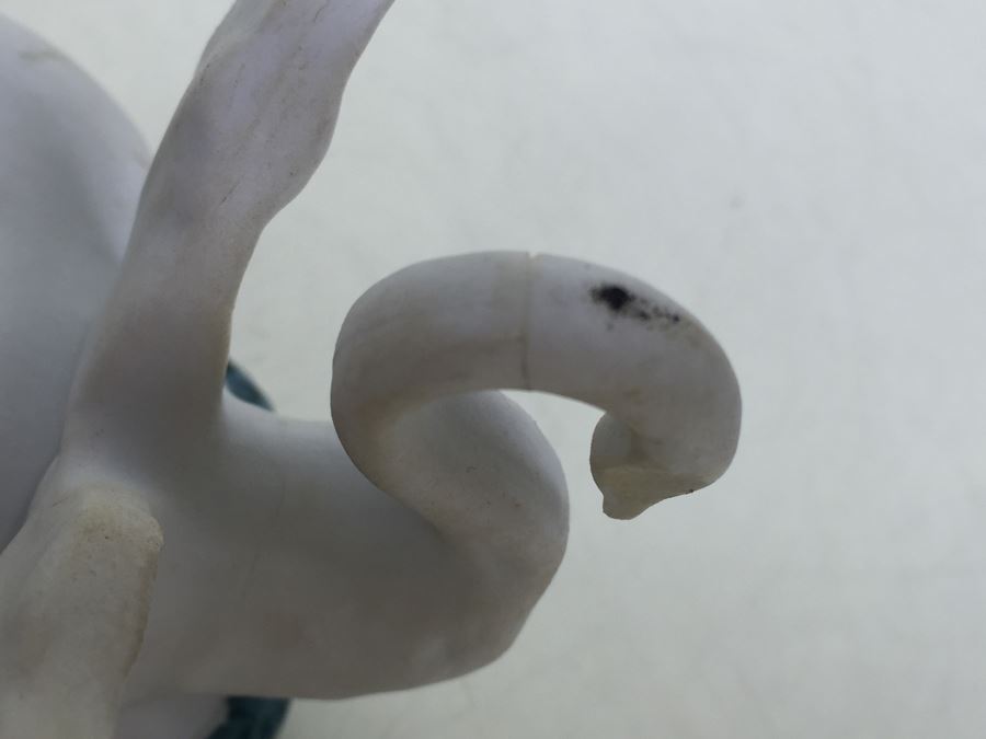 Salvador Dali Signed Ashtray Limited Edition #431 Made By Teissonniere-Limoges For Air-India With Air-India Letter Dated 1969 With Swan And Snake Serpent Motif [Photo 23]