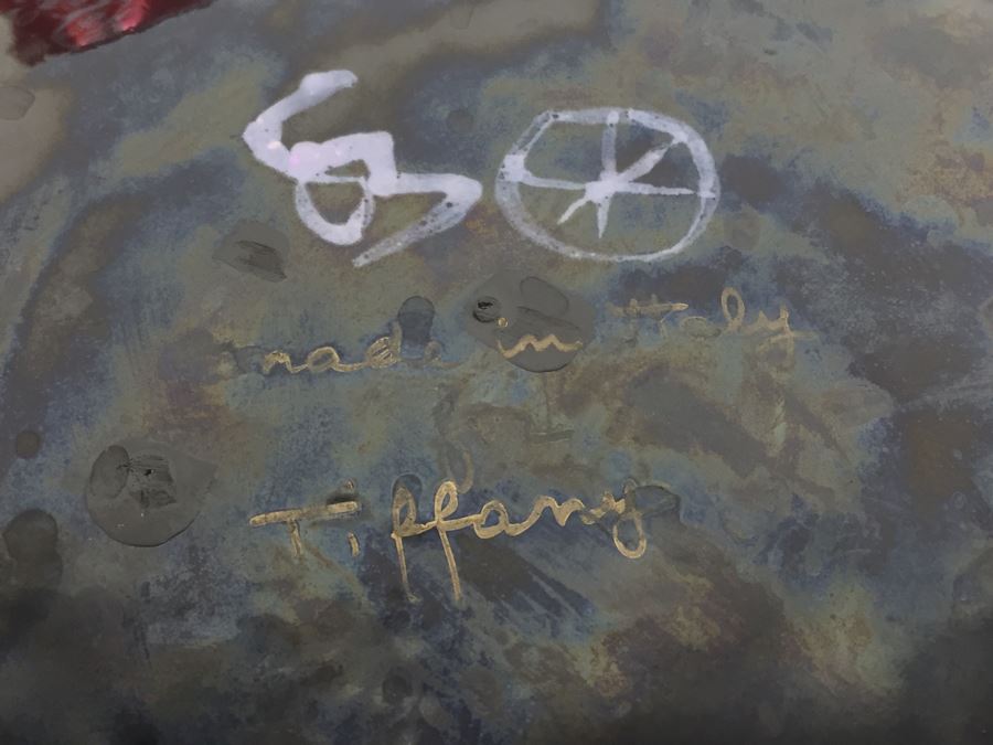 Tiffany Plates - Set Of 4 Pink & Black Hand Painted Plates Made In Italy For Tiffany [Photo 16]