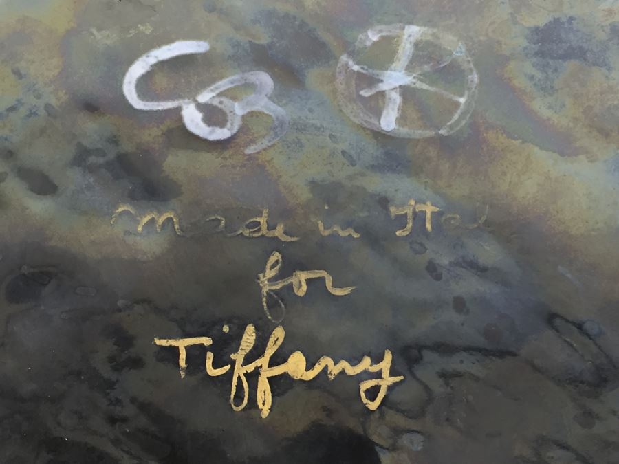 Tiffany Plates - Set Of 4 Pink & Black Hand Painted Plates Made In Italy For Tiffany [Photo 3]