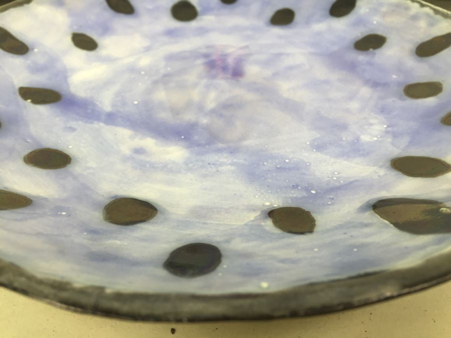 Tiffany Plates - Set Of 3 Blue & Black Hand Painted Plates Made In Italy For Tiffany [Photo 5]