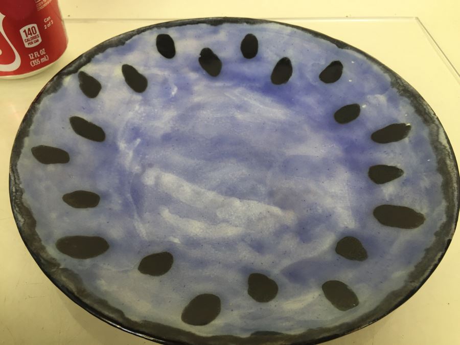 Tiffany Plates - Set Of 3 Blue & Black Hand Painted Plates Made In Italy For Tiffany [Photo 9]