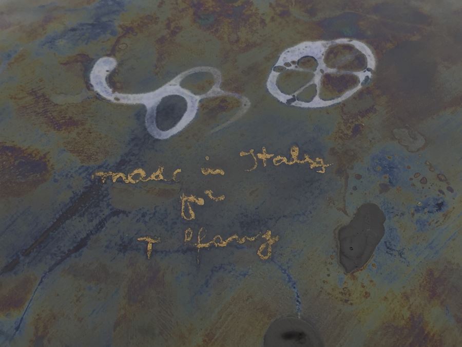 Tiffany Plates - Set Of 3 Blue & Black Hand Painted Plates Made In Italy For Tiffany [Photo 15]