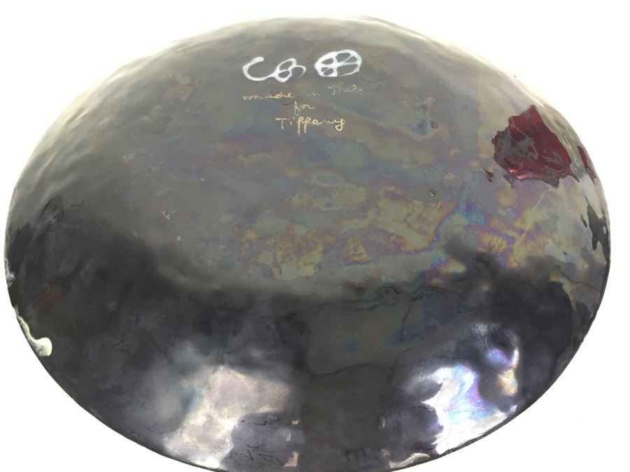 Tiffany Plates - Set Of 3 Blue & Black Hand Painted Plates Made In Italy For Tiffany [Photo 12]