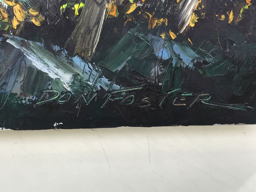 Original Oil Painting Of Coastal Beach Scene Signed By Artist Don Foster [Photo 3]