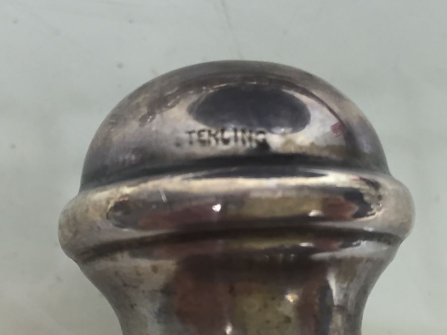 Hallmark Silversmiths Sterling Base And Handles Wooden Salad Bowl Set New York [Photo 3]