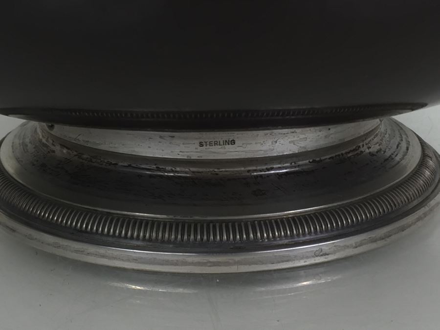 Hallmark Silversmiths Sterling Base And Handles Wooden Salad Bowl Set New York [Photo 9]