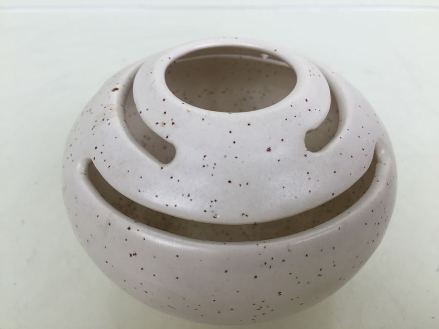 Vintage Pansy Pot Vase Flower Frog California Pottery Carmel Designs Ceramic [Photo 7]