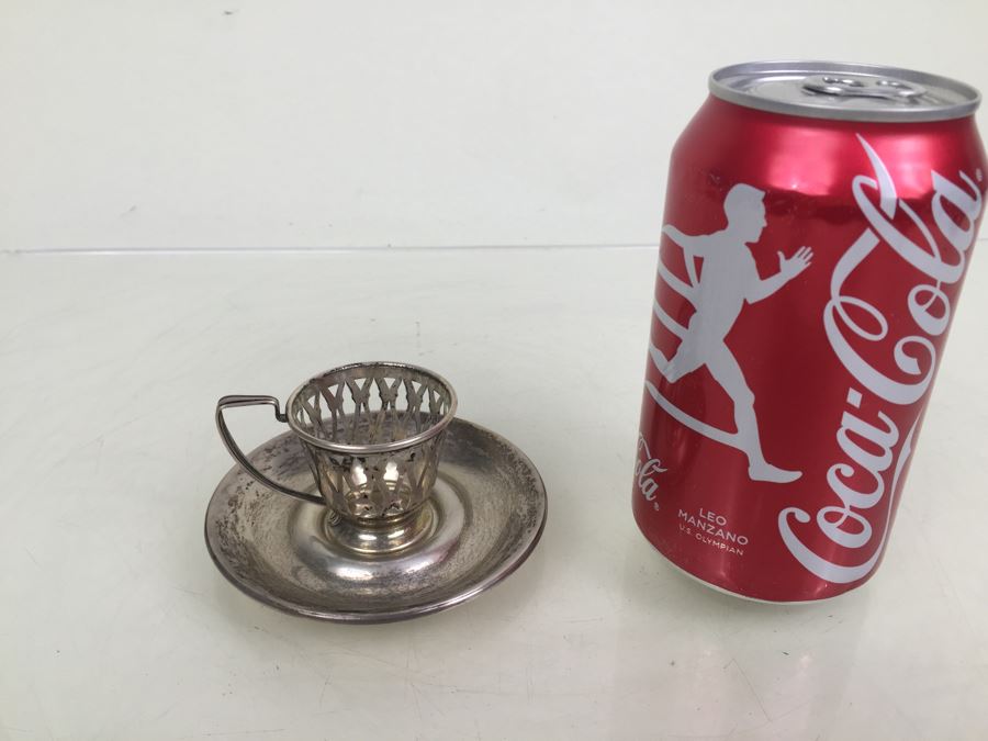 Sterling Silver Demitasse Cup Holder With Saucer [Photo 4]