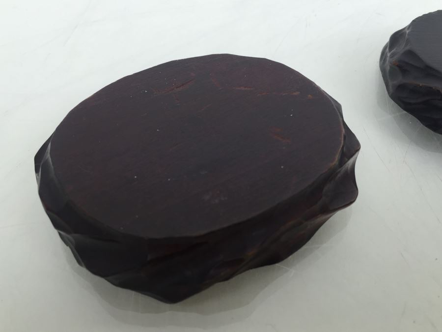 Set Of 3 Chinese Carved Wood Stands [Photo 13]