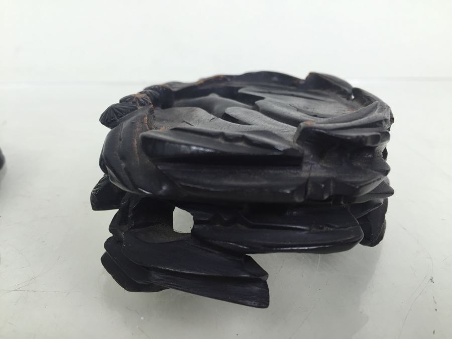 Set Of 3 Chinese Carved Wood Stands [Photo 7]