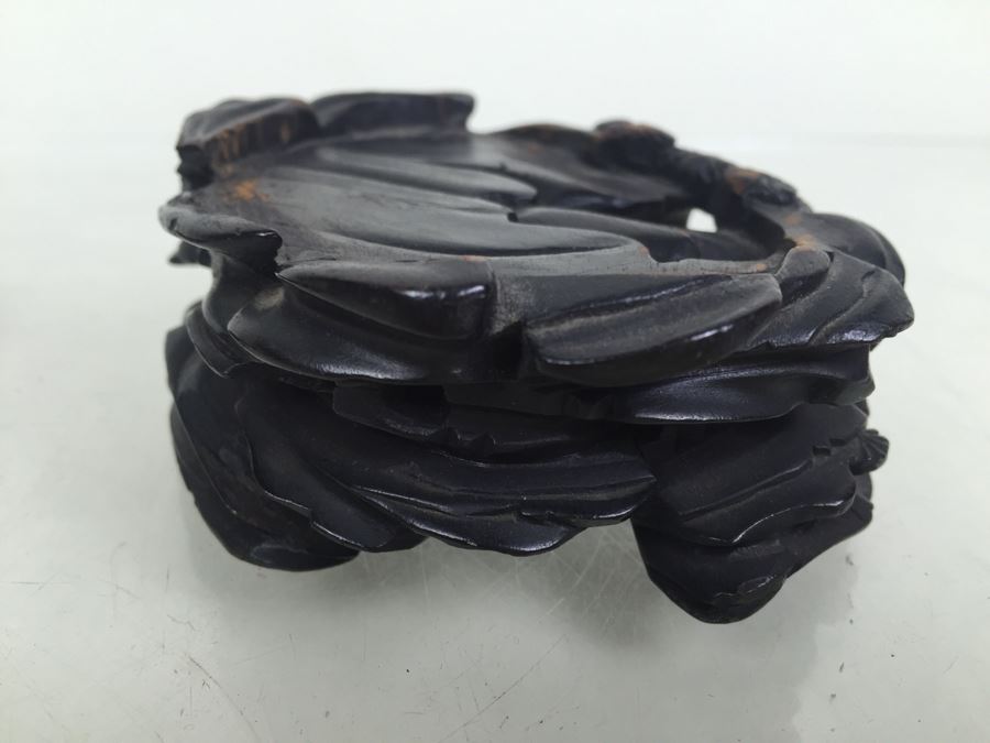 Set Of 3 Chinese Carved Wood Stands [Photo 9]