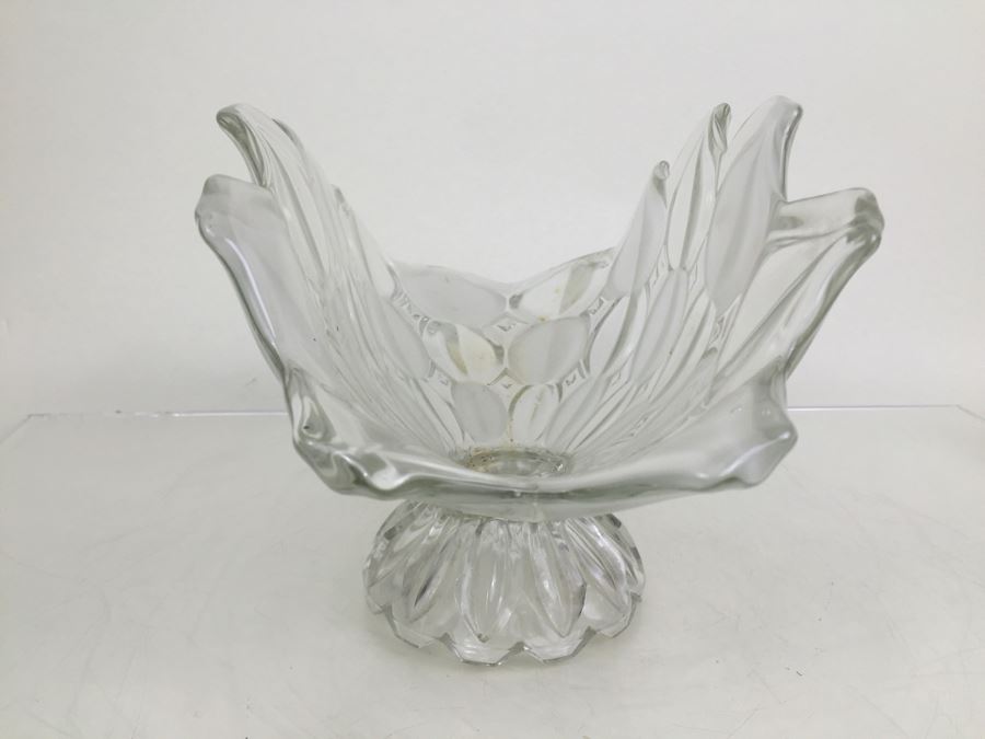 (4) Vintage Glass Banana Fruit Pedestal Bowl Holders