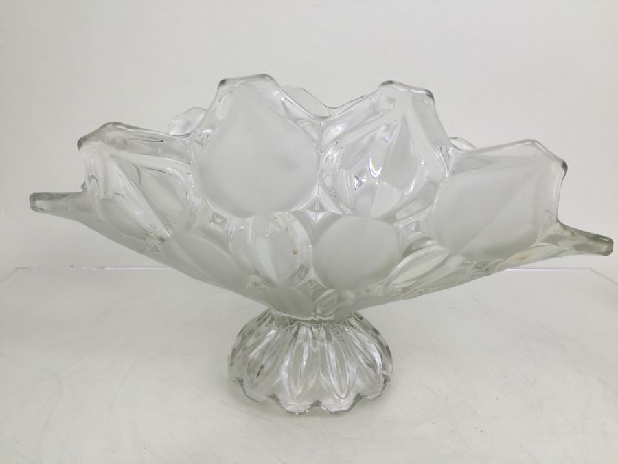 (4) Vintage Glass Banana Fruit Pedestal Bowl Holders