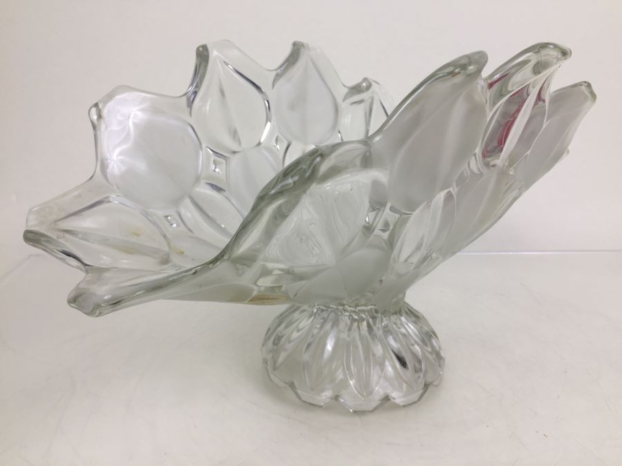 (4) Vintage Glass Banana Fruit Pedestal Bowl Holders