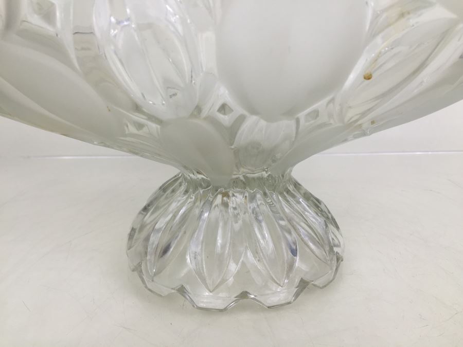 (4) Vintage Glass Banana Fruit Pedestal Bowl Holders