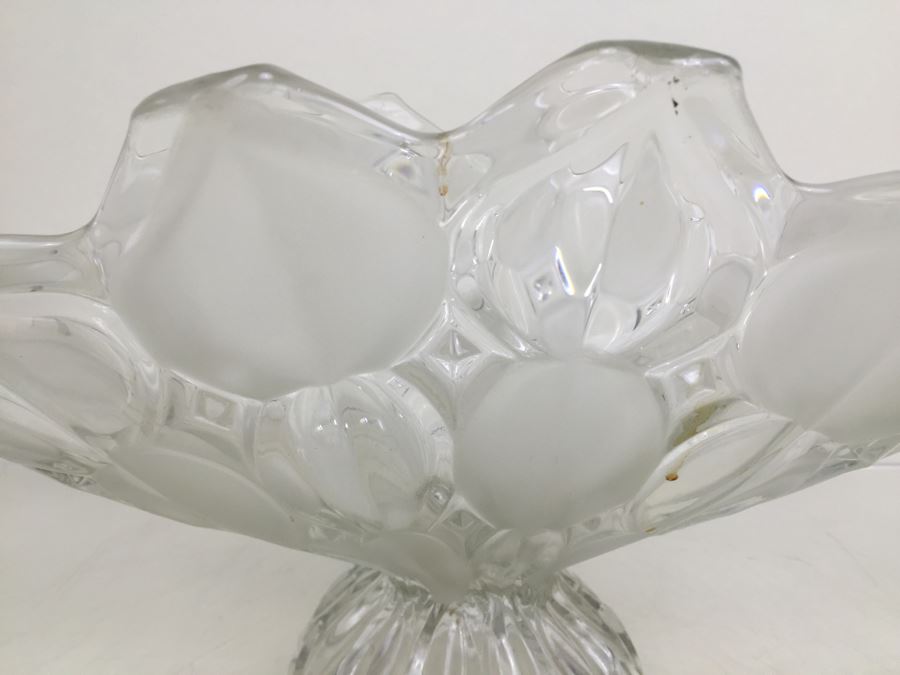 (4) Vintage Glass Banana Fruit Pedestal Bowl Holders