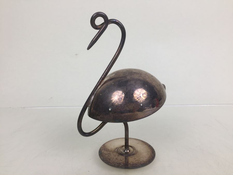 Vintage Mid 1930's Napier Figural Flamingo Hors d'Oeuvres Stand Pick Holder Barware [Photo 5]