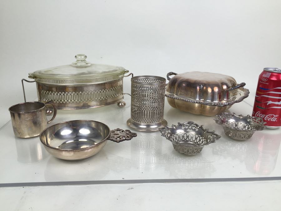 Large Silverplate Pyrex Lot [Photo 4]