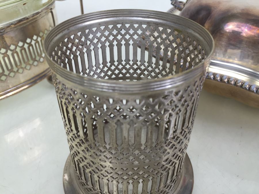 Large Silverplate Pyrex Lot [Photo 5]