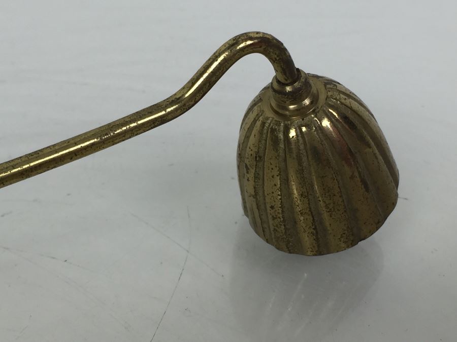 Vintage Italian Hand Painted Vine Motif Candle Snuffer And Japanese Brass Candle Snuffer [Photo 5]
