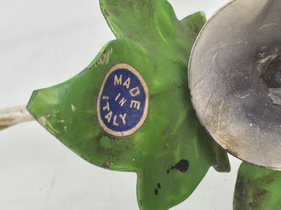 Vintage Italian Hand Painted Vine Motif Candle Snuffer And Japanese Brass Candle Snuffer [Photo 3]