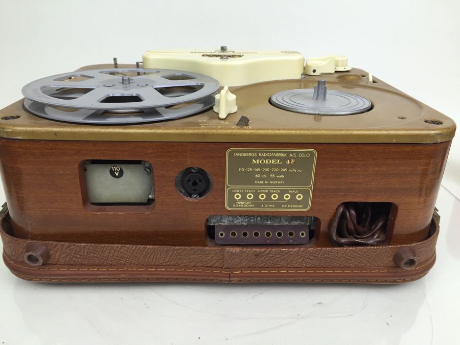Reel To Reel Tape Recorder Tandbergs RadioFabrikk, A/S, Oslo Model 4F Made In Norway With Carrying Case And Manuals [Photo 17]