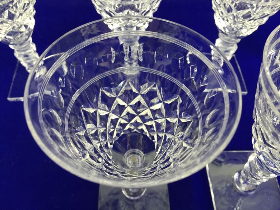 Set Of 6 Art Deco HAWKES (Steuben) Lead Crystal Stemware Glasses Square ...