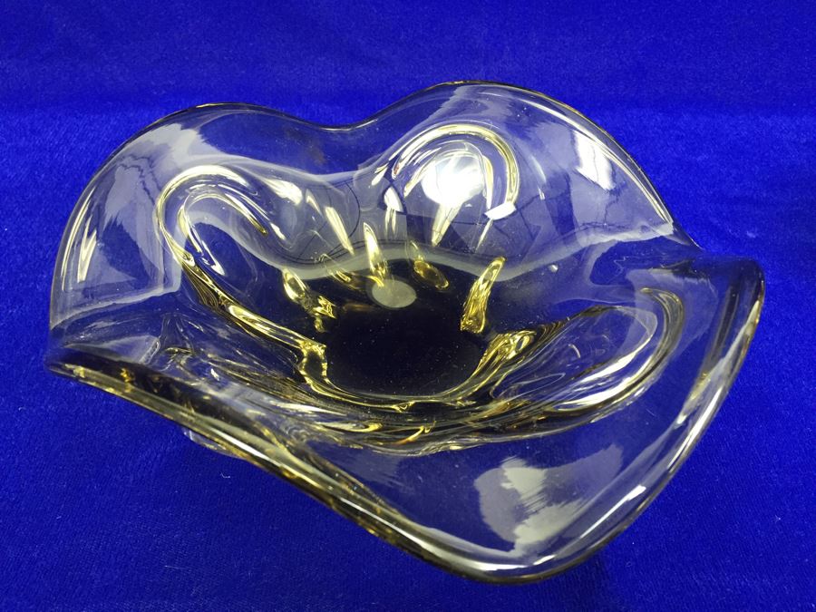 Pair Of Murano Art Glass Trays Ashtrays [Photo 3]